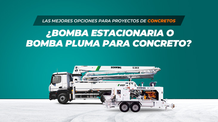 ¿Bomba estacionaria o bomba pluma para concreto?