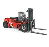 Montacargas eléctrico Kalmar hombre sentado