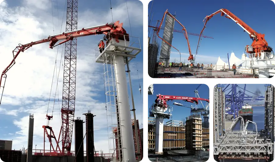 Plumas distribuidoras para concreto