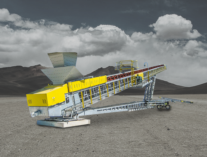 Transportadores telescópicos Telestacker Superior Transportador de apilamiento radial fijo