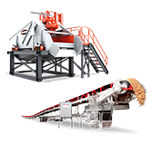 Máquinas para transporte y lavado de materiales a granel